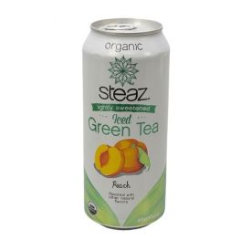 Steaz Organic Lightly Sweetened Peach Iced Green Tea, 16oz