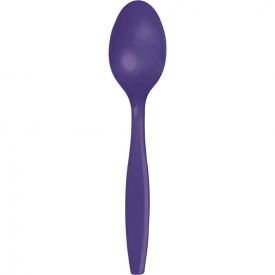 SPOONS PLASTIC 12/24CT PRM PURPLE