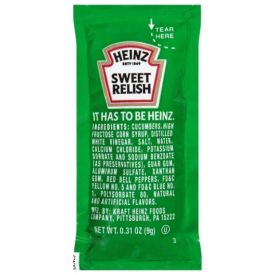 Heinz Sweet Relish Single Serve Packet 9 gm