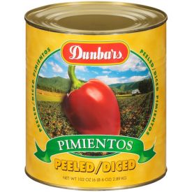 Dunbar Peeled/Diced Pimientos - 102oz
