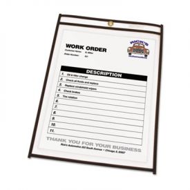 C-Line® Shop Ticket Holder with Reinforced Edges, Both Sides Clear, 8 1/2 x 11