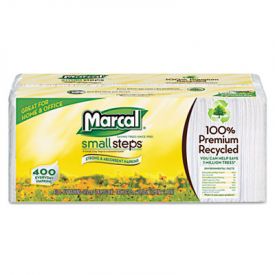 Marcal® 100% Recycled Luncheon Napkins,12-1/2 x 11-2/5, White