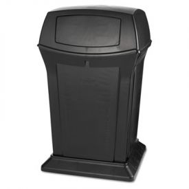 Rubbermaid® Commercial Ranger Fire-Safe Container, Square, 45 gal, Black