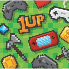 BEVERAGE NAPKINS 12/16CT 2P GAMING PARTY