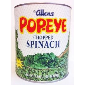Allens Pop-Eye Chopped Spinach 99oz.