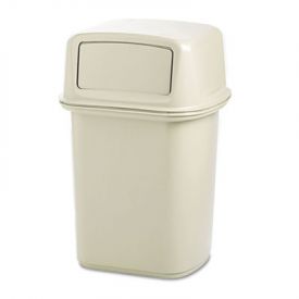 Rubbermaid® Commercial Ranger Fire-Safe Container, Square, 45 gal, Beige