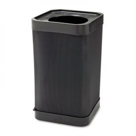 Safco® At-Your-Disposal Receptacle, Square, Polyethylene, 38gal, Black