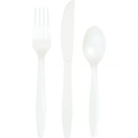 ASSORTED CUTLERY 12/24CT PRM WHITE