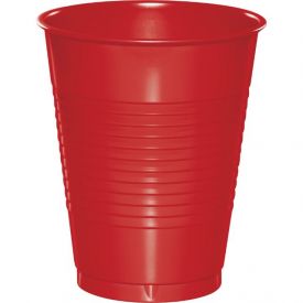 TUMBLERS PLASTIC 12/20CT CLASSIC RED 16 oz