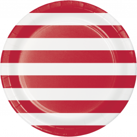 12/8CT DOTS & STRIPES CLASSIC RED 9"