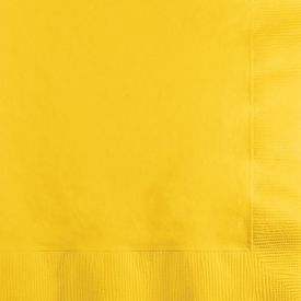 BEVERAGE NAPKINS 12/50CT 2P SCHOOL BUS YELLOW
