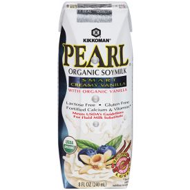 Kikkoman Pearl Organic Smart Soymilk Creamy Vanilla 8oz.