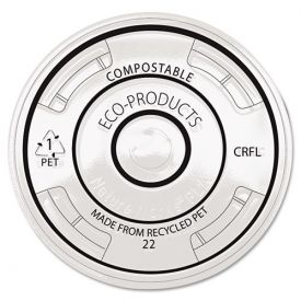 Eco-Products® BlueStripe Recycled Content Cold Cup Flat Lids, F/9-24oz.