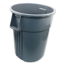 Impact® Advanced Gator Waste Container, Round, Plastic, 55 gal, Gray
