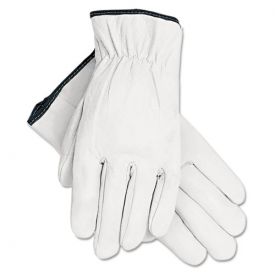 MCR™ Safety Grain Goatskin Driver Gloves, White, Large