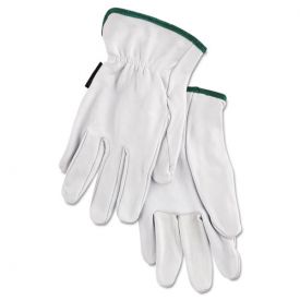 MCR™ Safety Grain Goatskin Driver Gloves, White, Medium