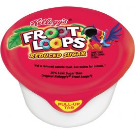 Kelloggs Fruit Loops Reduced Sugar Cereal Bowls 1oz