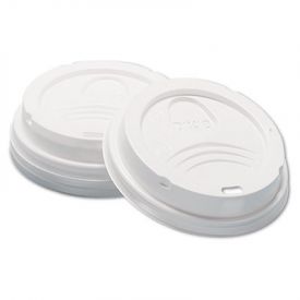 Dixie® Sip-Through Dome Hot Drink Lids, 8oz Cups, White