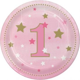 One Little Star - Girl Luncheon Plate, 1st BD