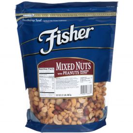 Fisher Fancy Mix With 50% Peanuts 32oz.