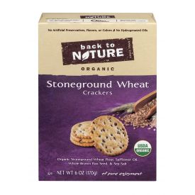 Back To Nature Organic Stoneground Wheat Cracker 6oz.