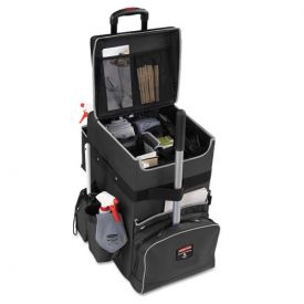 Rubbermaid® Commercial Executive Quick Cart, Large, 14.25w x 16.5d x 25h, Dark Gray